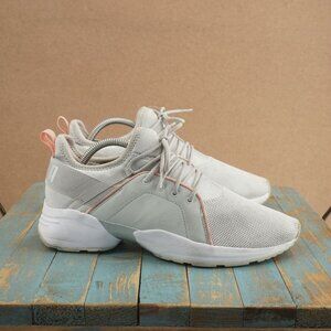 Puma 369138 Womens Sirena Athletic Shoes Training Light Gray Knit Size 10